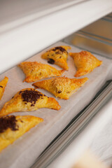 crispy cheese and chocolate pastry