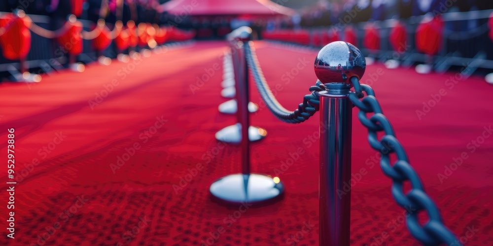 Wall mural educators at a glamorous event with a red carpet theme