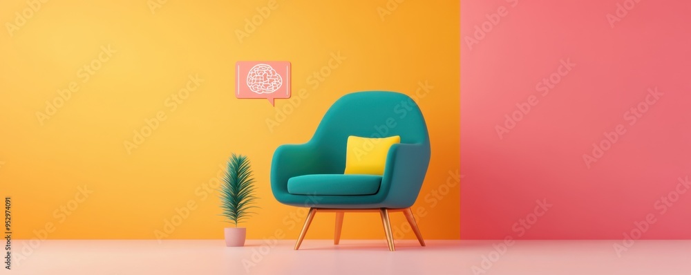 Poster smart home automation gadgets with machine learning algorithms - flat design illustration concept