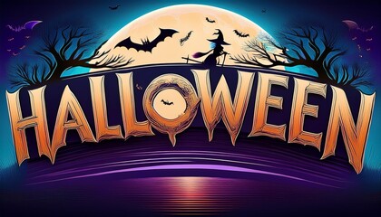 Halloween dengan layar belakang kelelawar 