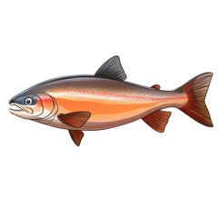 Obraz premium salmon cartoon style