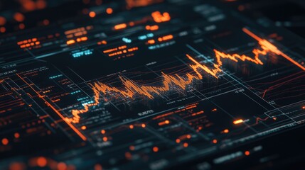 Obraz premium Stock Market and Forex Trading Graph Background with Financial Data