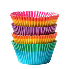 Cupcake wrappers object isolated on transparent png.