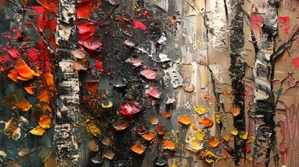 Vivid Oil Palette Knife Abstract