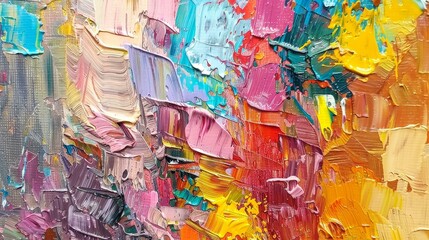 Fototapeta premium Abstract Palette Knife Oil Art