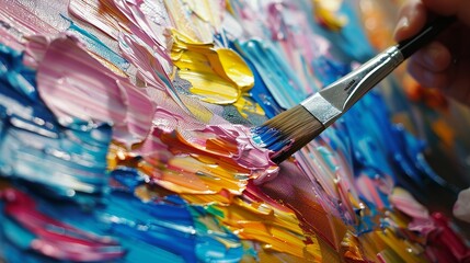 Obraz premium Abstract Oil Palette Knife Art