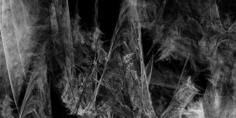 Abstract smoke texture over black. Steam explosion special effect.  Black background of fluffy texture of down. abstract powder, water spray on black background. stone concrete texture grunge backdrop