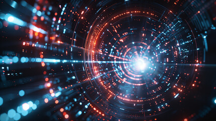 Abstract Digital Background for Technological Processes, Neural Networks, AI, and Science
