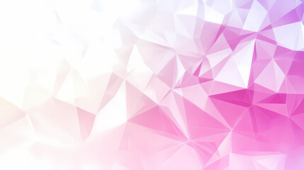 Obraz premium Abstract low poly background with pink and purple geometric triangles, soft gradient crystalline texture, modern polygonal mosaic wallpaper