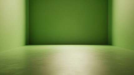 Virtual TV Show Background, modern 3D-rendered set design, ideal for artistic productions, tech infomercials, launch events, featuring a green screen for immersive experiences