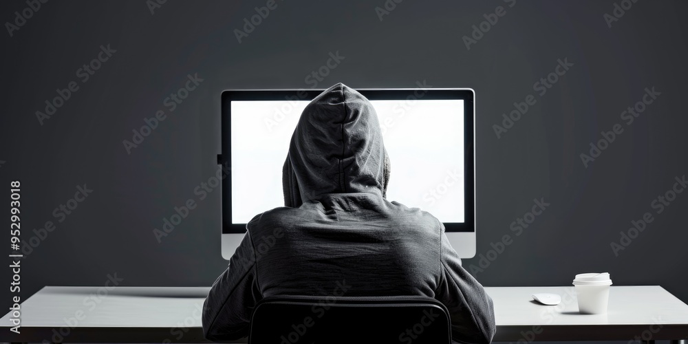 Aufkleber cybercriminal seeks illegal access to computer systems.