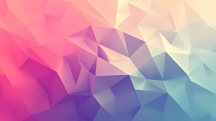 Obraz premium Low poly abstract background with geometric triangles, colorful crystalline texture in pink and blue, modern polygonal mosaic pattern for digital design