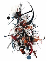 Abstract Collage Art with Dynamic Shapes and Bold Colors, Modern Artistic Expression, Perfect for Contemporary Decor