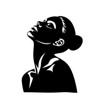 recommend clip art: vector silhouette of a aesthetician