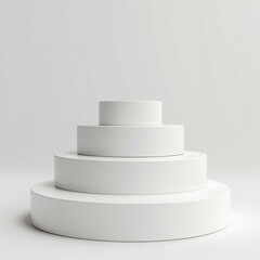 Minimalist 3D Geometric Shapes in White - Modern Abstract Design for Backgrounds and Presentations