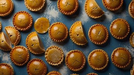 Meat pie backgrounds dessert pattern.