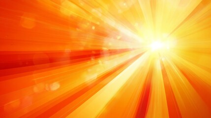 Obraz premium Vibrant Orange Gradient with Sun Rays: Warmth and Joy