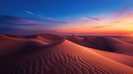 Naklejka premium Desert sunset wallpaper
