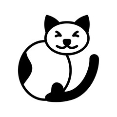 Cute Cat Solid Black