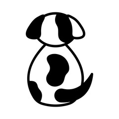 Cute Dog Solid Black