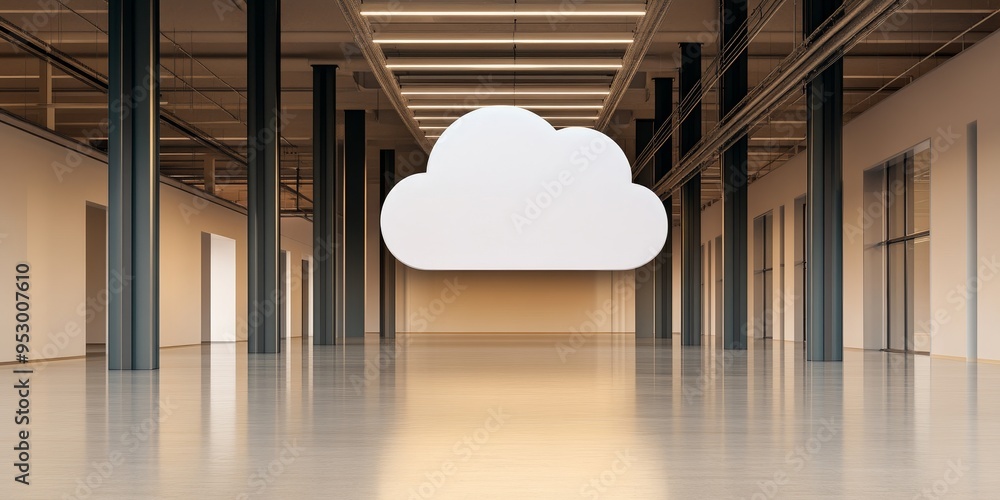 Aufkleber cloud computing concept - data storage, network infrastructure, digital transformation, technology i