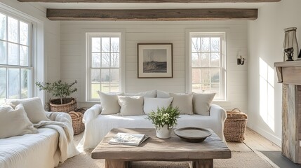 Traditional: Classic furniture, rich colors, elegant details, wood accents, ornate molding, and patterned upholstery. 