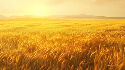 Obraz premium golden wheat field wallpaper