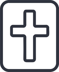 Fototapeta premium 십자가 아이콘, 종교 상징, 간단한 크로스 심볼