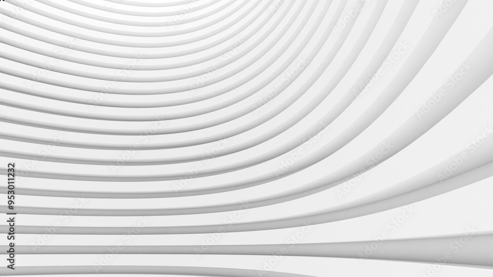 Poster white curved structure, abstract background. abstract building structures are used in graphics or va