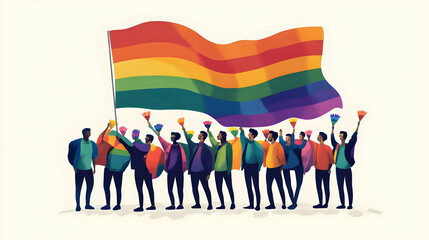Naklejka premium Celebrating Equality: A Rainbow of Unity and Acceptance on Women's Equality Day