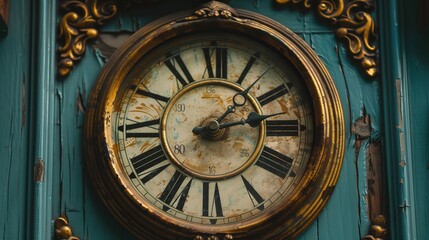 Fototapeta premium old clock pattern wallpaper