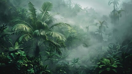 Naklejka premium rainforest pattern wallpaper