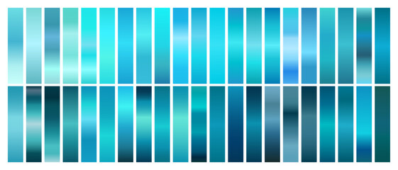 Turquoise Gradient Set for Light to Bright Colors