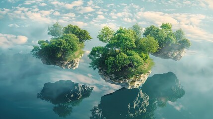 floating island wallpaper