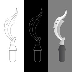 Flat illustration of Kujang