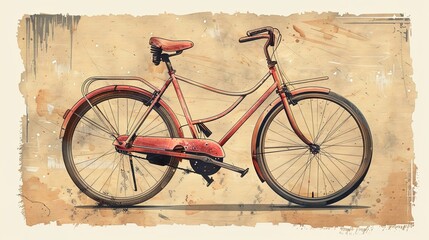 Obraz premium vintage bicycle illustration