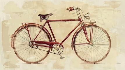 Naklejka premium vintage bicycle illustration