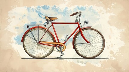 Naklejka premium vintage bicycle illustration