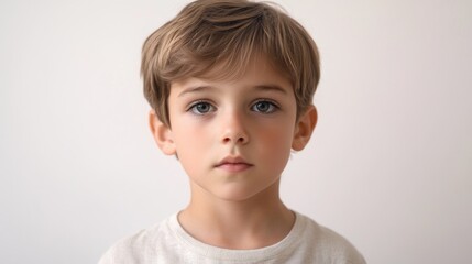 Contemplative Young Boy