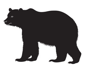 silhouette of bear vector illustration. polar bear vector