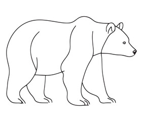 silhouette of bear vector illustration. polar bear vector