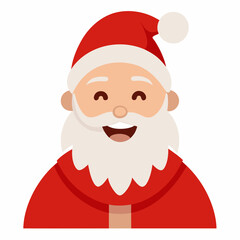 Christmas Santa smiling vector art illustration