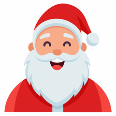 Christmas Santa smiling vector art illustration