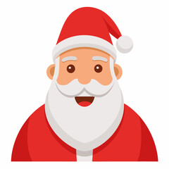 Christmas Santa smiling vector art illustration