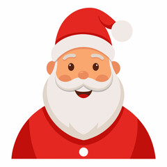 Christmas Santa smiling vector art illustration