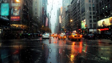 rainy night city wallpaper