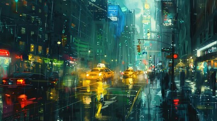 night city pattern wallpaper