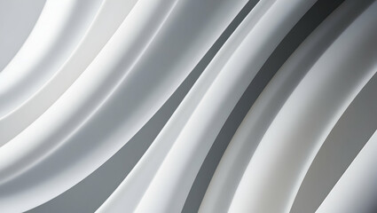 Obraz premium Abstract White Swirls: Abstract background with soft, fluid, white swirls, creating a minimal and elegant design for modern backgrounds and minimalist designs. 