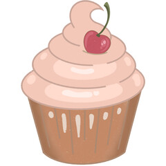 cupcake with cherry