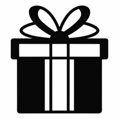 Gift Box icon silhouette vector art illustration